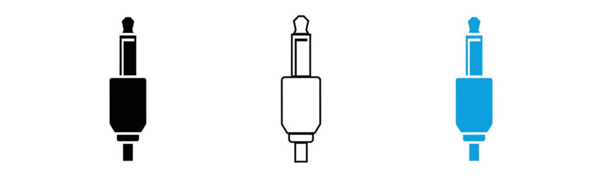 3 5mm trs audio jack connectors in black white and blue