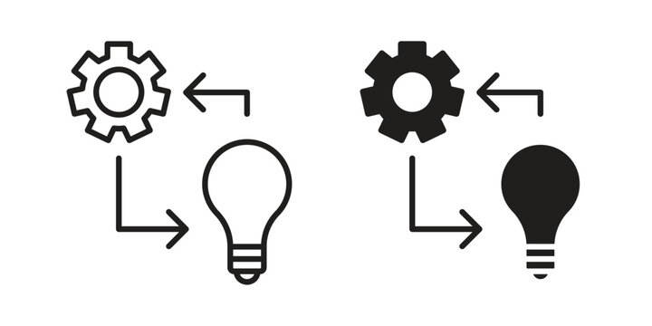 Implementation icon collection. Vector icon illustrated