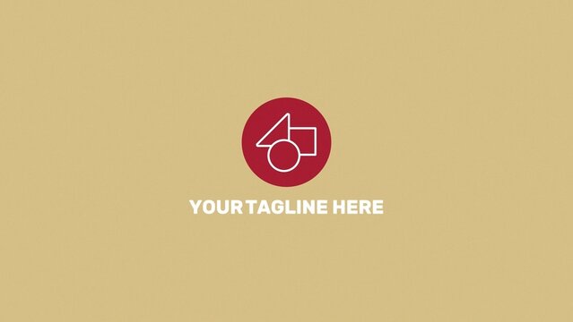 Flat Modern Simple Clean Middle Shape Logo Reveal
