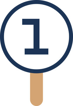 Raised Auctioneer Paddle Sign Illustration -- Wooden Trade, Lifestyle Symbol, And Business Design Element