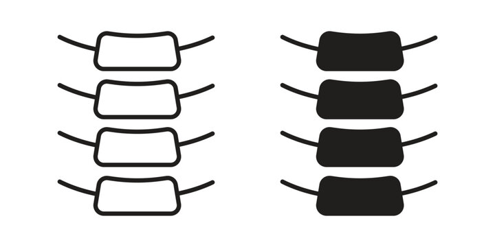 Spinal column icon collection. Vector icon illustrated