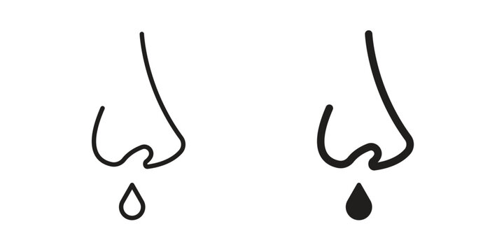 Stuffy nose icon collection. Vector icon illustrated