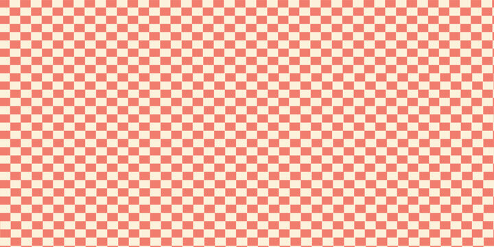 seamless lattice pattern gingham orange repeating background. eps 10