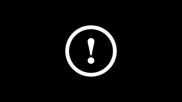 Warning sign and danger icon animation.warning sign exclamation mark and danger warning sign.