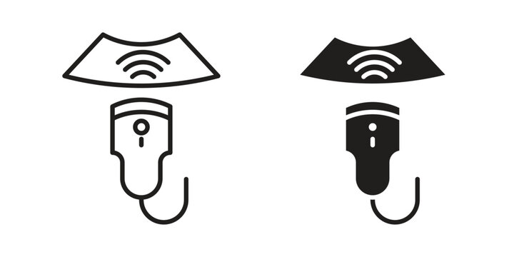 Ultrasound icon collection. Vector icon illustrated