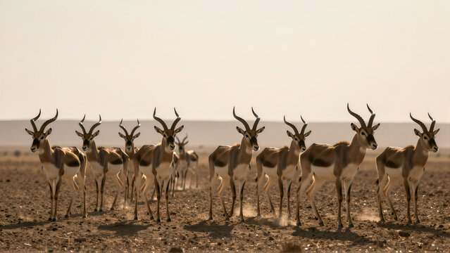 Resilience of the Saiga Antelope at Golden Hour