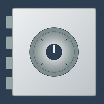 Safe Secure Bank Vault Illustration -- Finance, Security, And Storage Design Element