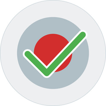 Smart Goals Icon Targeted Bullseye Symbol Encompassing Checkmark Icon -- Accurate Success, Business Symbol, And Business Design Element