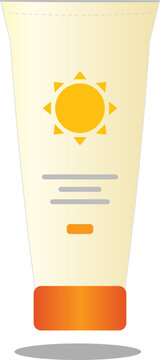 Tube For Packaging And Template -- Clean Illustration With Cosmetic Lotion Detail