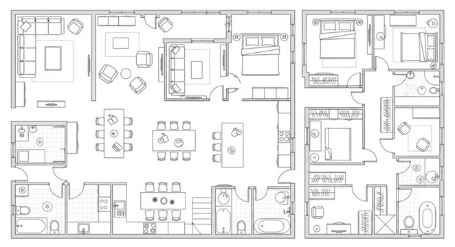 Detailed architectural floor plan of a large house layout.