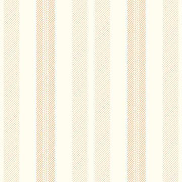 Fomfort vector pattern stripe, textured texture seamless vertical. Brint lines textile fabric background in ivory and blanched almond colors.