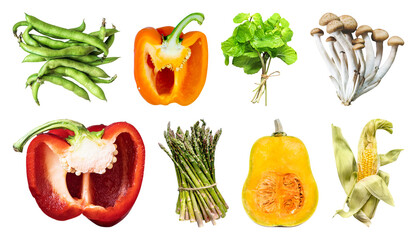 PNG Colorful fresh vegetables assortment on transparent background © Rawpixel.com