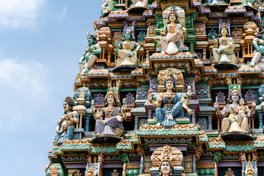 Roof details of a Hindu temple, Trincomalee, Sri Lanka