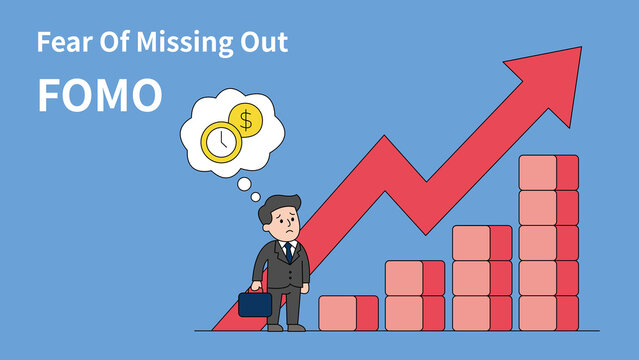 Retail Investor Chasing a Rising Stock Due to FOMO 포모 심리로 추격매수하는 개미 투자자 FOMO心理で追撃買いする個人投資家