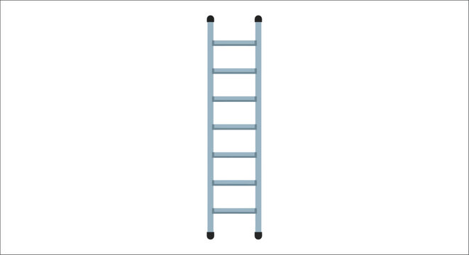 straight ladder illustration on white background