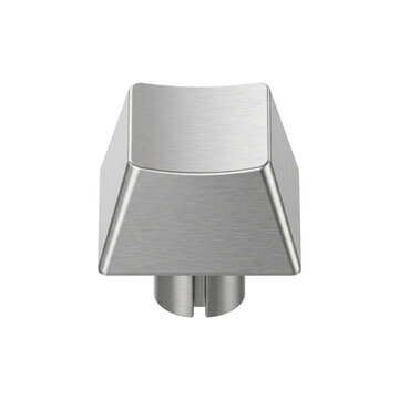 Premium silver metallic mechanical keyboard keycap isolated