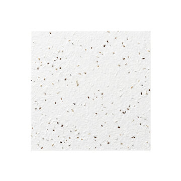 Square white handmade seed paper with botanical inclusions