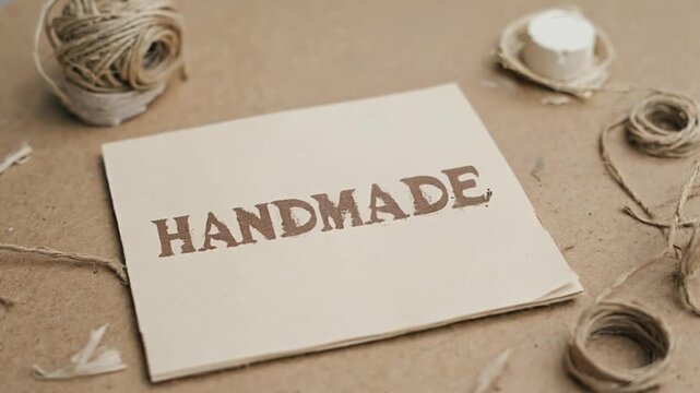 "Handmade" stamp.