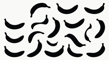 Black crescent shapes on white background, arranged randomly © hr graphics