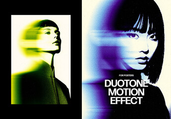 Motion Photo Effect – Duotone for Poster & Social Media (PSD)