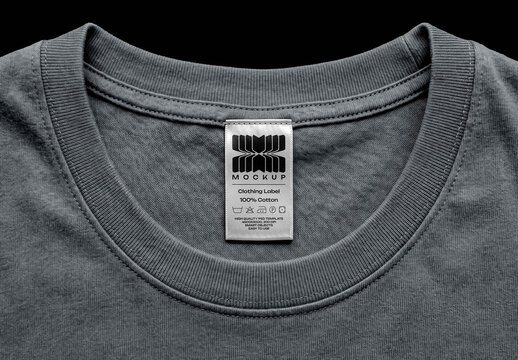T-Shirt Label Mockup &ndash; Closeup Branding Presentation (PSD)