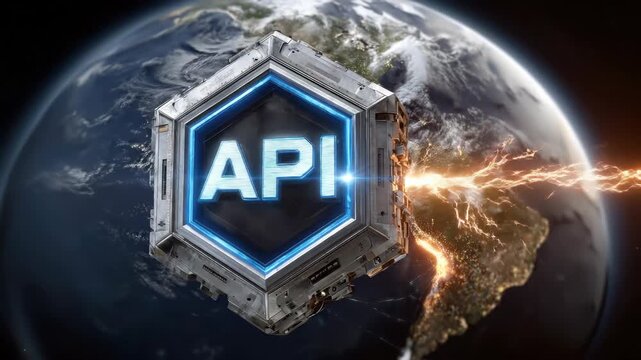 Global Application Programming Interface, connecting diverse digital systems, seamless worldwide data integration, technological communication, secure network solution, future innovation