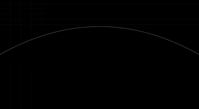 Minimalist abstract eye animation with pulsing light lines on animation black