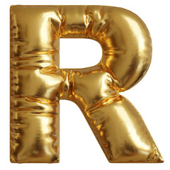 Golden Balloon Letter R. © tongman