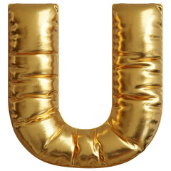 Golden Balloon Letter U. © tongman