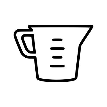 measuring cup silhouette vector