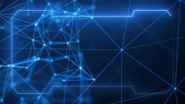 4K Futuristic Neon globe ,Blue, Fluorescent Light Loopable Animation Black Background