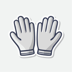Fototapeta premium Pair of Cartoon Gloves Icon