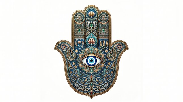 Hamsa hand with eye