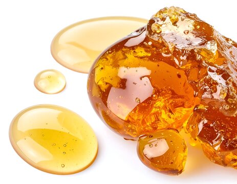 Copaiba Balsam Resin Isolated on White Background