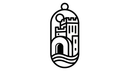 Abstract castle icon design © BudiSantoso