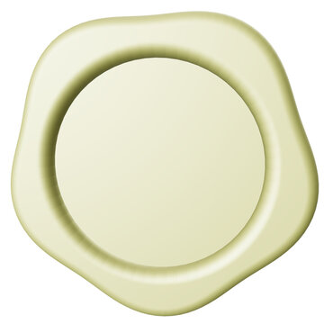 Pale Yellow Wax Seal Stamp Blank
