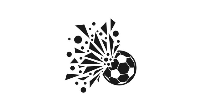 Exploding Soccer Ball Abstract Design.