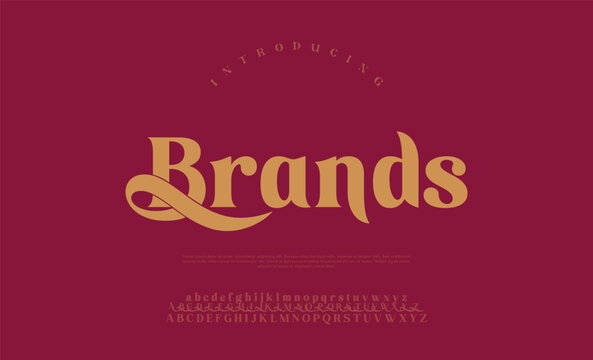 Elegant alphabet Lettering Minimalist Fashion letters serif font and number. Typography fonts regular uppercase, lowercase.
