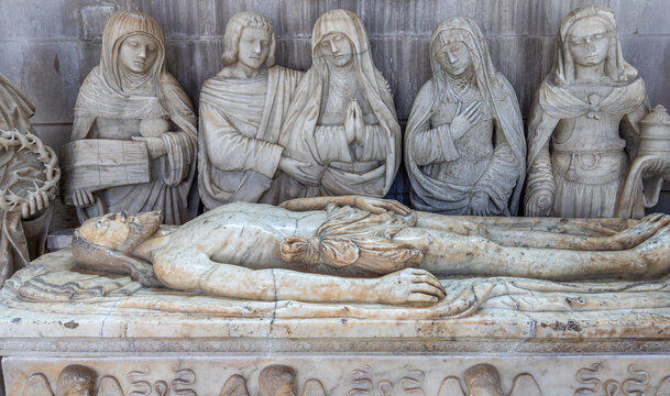 Cathedral Saint Jean, Joigny, Yonne, France, entombment