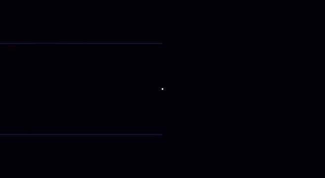 Minimalist animation white dot moving on dark grid background, for tech interface