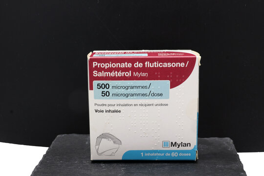 boite inhalateur de propionate de fluticasone Salm&eacute;terol de Mylan