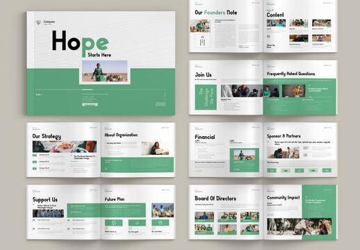 Charity Brochure Landscape Template