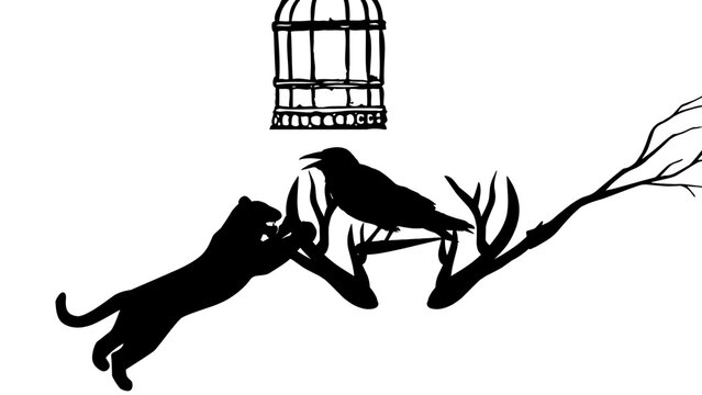 silhouette of a dog