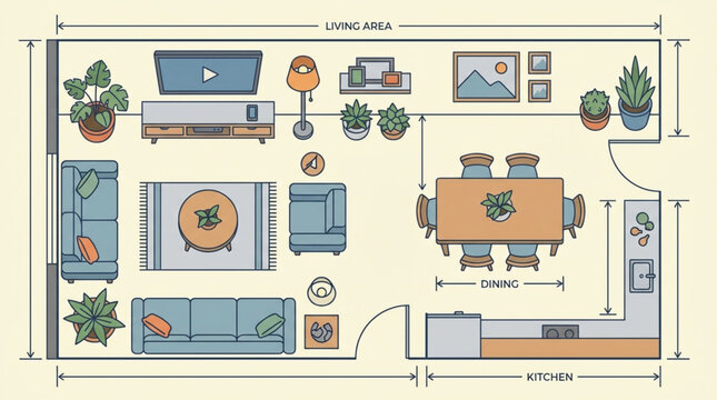 Modern Apartment Floor Plan Layout Design.