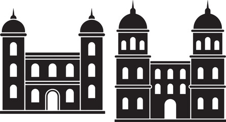 Building architecture icons silhouette vector graphic © Creative Icon Store 