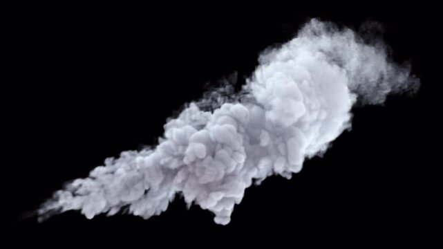 Industrial Chimney Smoke Swirling