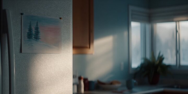 Close-up of frosted fridge door