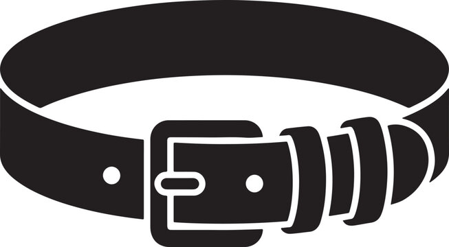 Belt icon silhouette vector illustration isolated on white
