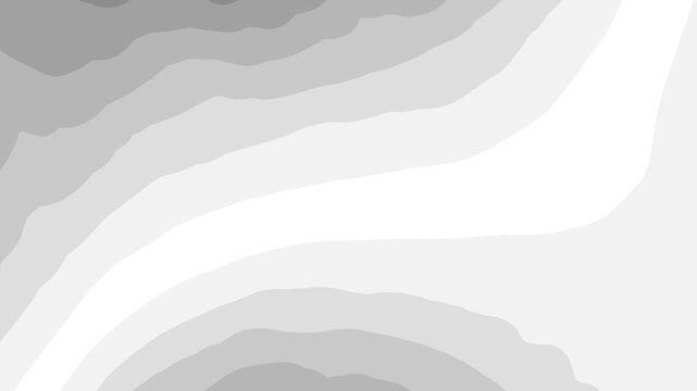 Abstract grayscale fluid contours moving like smoke or topographic waves background loop