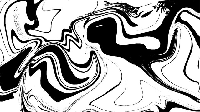 Grunge black and white acrylic marble effect. Trendy black ink marble pattern wallpaper